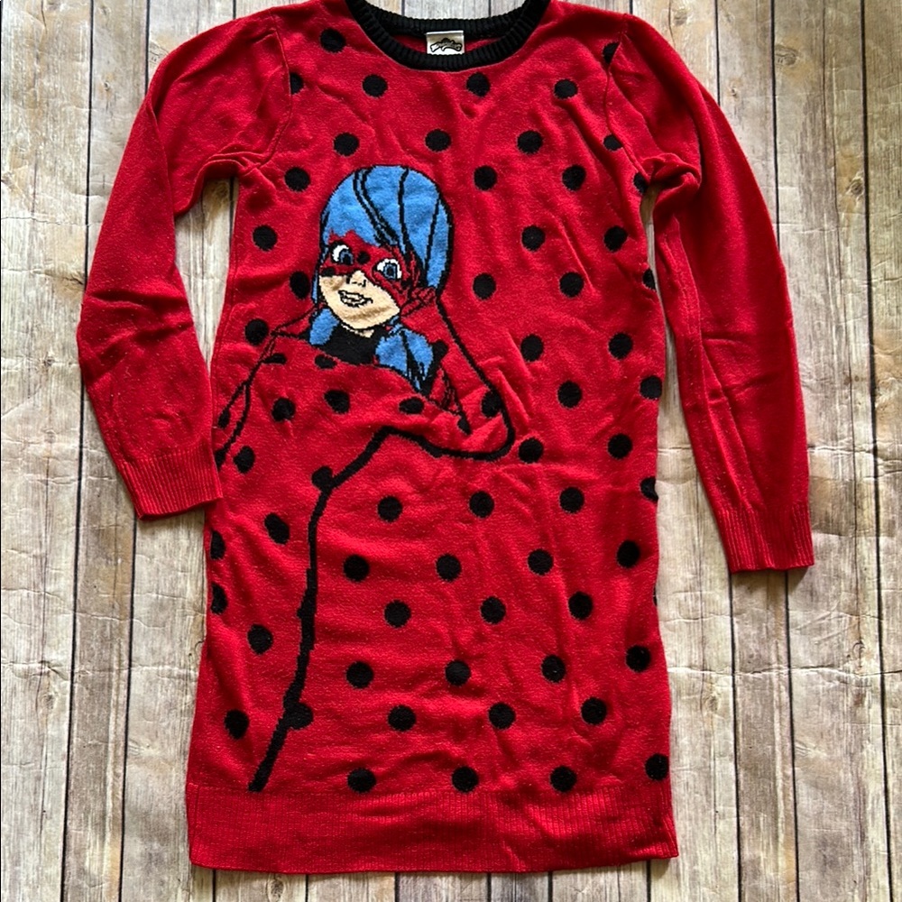 Ag Adriano Goldschmied Red Cuffed Sleeve Sweater Dress